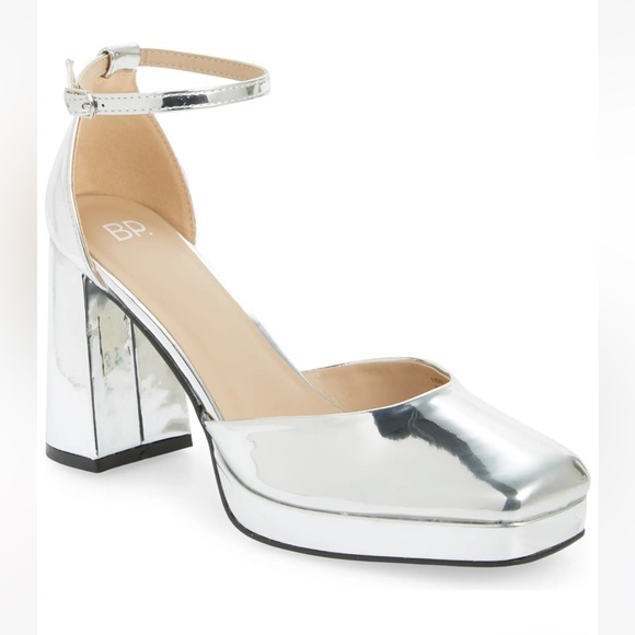 Nordstrom Shoes Silver Metallic Platform Heels Poshmark